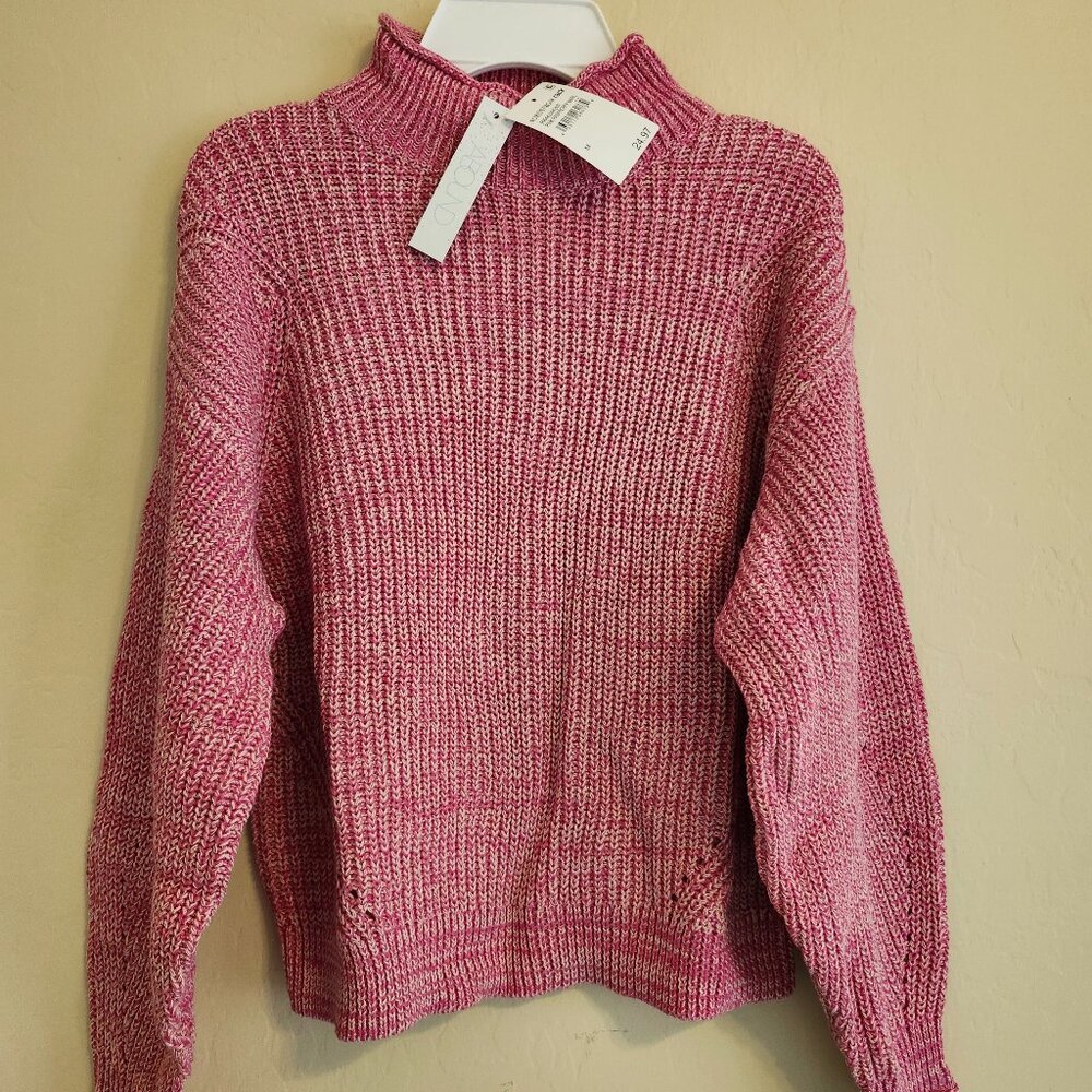 Abound/Nordstrom Mock Neck Pink-Raspberry Sweater